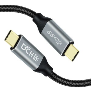 DCHAV USB C to USB C �P�[�u�� PD 100W 20V 5A ���}���[�d 4K 60Hz �f���o�� USB Type-C �P�[�u�� Thunderbolt 3 �Ή� USB3.1 Gen2 10Gbps �����f�[�^�]�� �i�C�����҂�