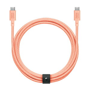 Native Union (�l�C�e�B�u���j�I��) Belt Cable XL Type-C 100W �| USB-C����USB-C�ւ�10�t�B�[�g / 3���[�g�������͏[�d�P�[�u�� �P�[�u���X�g���b�v�t��