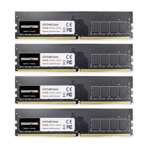 �y������ DDR4�zGIGASTONE 16GBx4�� (64GB Kit) DDR4 2666MHz (2400MHz or 2133MHz) PC4-21300 (PC4-19200/17000) CL19 1.2V UDIMM 288 �s�� �A���o