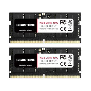 y\  DDR5zGIGASTONE 16GBx2 (32GB Kit) DDR5 4800MHz PC5-38400 CL40-40-40-77 1.1V SODIMM 262 s Aobt@[h  ECC m[gp\Rp \