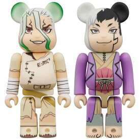 メディコム・トイ BE＠RBRICK ベアブリック アニメ『Dr.STONE』 石神千空 &amp; あさぎりゲン 2PCS SET 各全高:約70mm ノンスケール 塗装済み 完成品 フィギュア