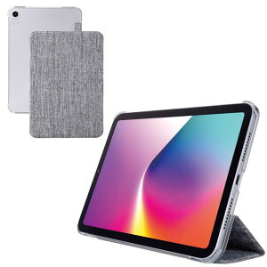 �G���R�� iPad mini (A17 Pro 2024�N) mini (��6����) �P�[�X �J�o�[ 2�̊p�x���߉\ �t���b�v�t�� �N���A�P�[�X �X���[�v���[�h �t�@�u���b�N���n TB-A25SWVC