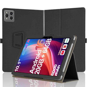 For Bvlary X95/P32 �ی�P�[�X Bvlary Android 16 �^�u���b�g 10�C���` 2026�V�o�� �p�P�[�X �莝���o���h�t�� �����₷�� �X�^���h�@�\ �J�o�[ ���p�x�Ή� �����^�� �ϏՌ� �����h�~ (�u���b�N)