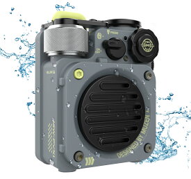 ポイント5倍 MUZEN Wild Mini 第2世代 Bluetooth スピーカー メタルグレー ストラップ付き | Bluetooth スピーカー 高音質 防水 IPX5 USB充電 フルメタルボディ ライト付 軽量 コンパクト グレーアウトドア キャンプ 車中泊