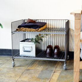 スーパーSALE期間中 ポイント15倍 COLLEND ワイヤーワゴン（ワイド・シングル） 横幅605cm 奥行き428cm 高さ489cm | キャスター付き お しゃれ スリム 収納 インテリア 動かせる ワゴン収納 コンパクト ラック キッチン用品 室内収納 サイドテーブル キ