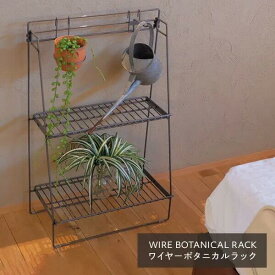 スーパーSALE期間中 ポイント15倍 COLLEND ワイヤーボタニカルラック 横幅488cm 奥行き263cm 高さ756cm | ラック 棚 飾り棚 植物 ワイヤー コンパクト シンプル ボタニカル 花 花台 花置き 花壇 観葉植物 室内 インテリア フラワースタンド 鉢置き台 シェルフ