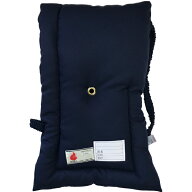 日本防炎協会認定 日本製 防災クッション Lサイズ ネイビー 無地 側サイズ：32×50cm 小学生〜大人向け …