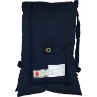 日本防炎協会認定 日本製 防災クッション Sサイズ ネイビー 無地 側サイズ：30×45cm 幼児〜小学生低学年…