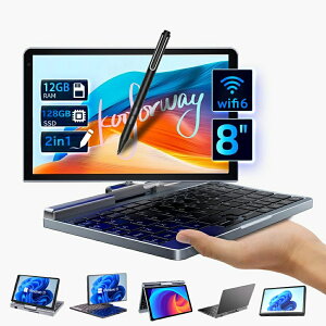 8�C���` �m�[�g�p�\�R�� 2in1 �^�u���b�g HD�^�b�`�X�N���[�� �|�[�^�u�� 2-in-1 �R���p�N�gPC Windows 11 Pro ���{��L�[�{�[�h���� Intel N100�A12GB LPDDR5�A128GB~2048GB M.2 SSD�AWi-Fi 6 BT �J���� �Z���T�[ HDMI