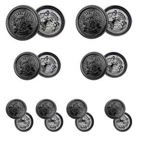 DEVENTORZ �u���U�[ �{�^�� 16�Z�b�g ���a15mm/20mm/25mm �A���e�B�[�N ���^���{�^�� ���� ��C �w����/�X�[�c/�u���U�[�p/�R�[�g�Ȃ� �m���p ���� �� �A�N�Z�T���[ �Z�b�g DIY ���� ������� ��