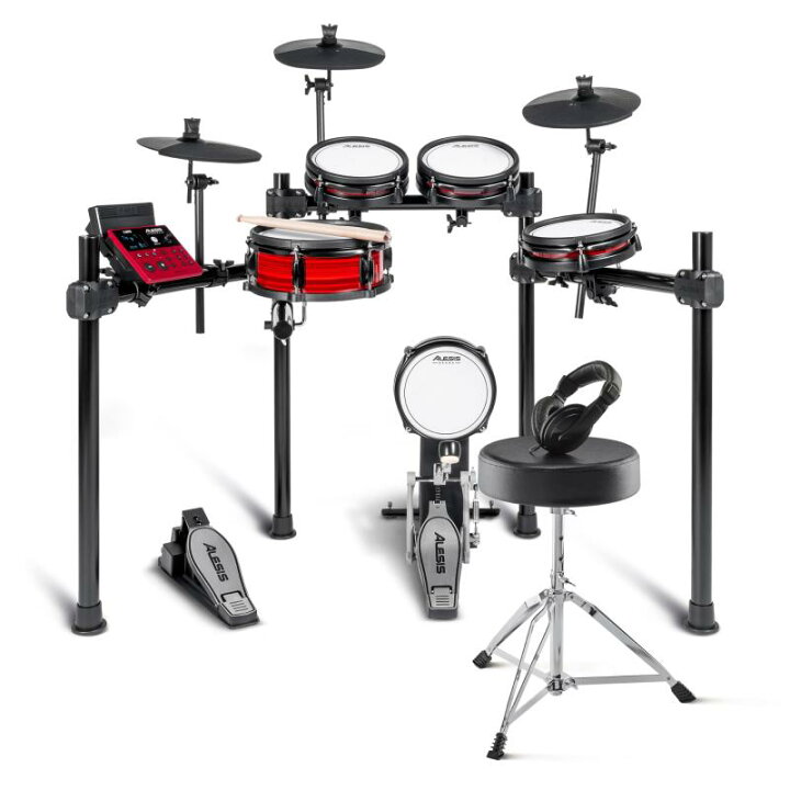 楽天市場】Alesis 電子ドラムセット デュアルゾーンの静音メッシュ 