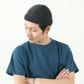 ROTOTO（ロトト） インディゴ コットン ロールアップ ビーニー / ニット帽 / 帽子 / メンズ レディース / 綿 / 日本製 / R5050 / INDIGO COTTON ROLL UP BEANIE