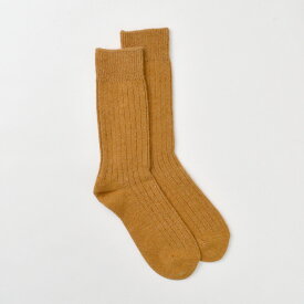 ROTOTO（ロトト） R1327 コットンウール リブクルーソックス / 靴下 メンズ レディース 冬 厚手 無地 日本製 COTTON WOOL RIBBED CREW SOCKS