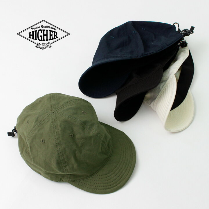 HIGHER（ハイヤー） ターキッシュ オーガニックコットン リップストップ キャップ メンズ レディース ユニセックス 帽子 綿  コットン TURKISH ORG COTTON RIPSTOP CAP ＲＯＣＯＣＯ attractive clothing