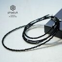 phaduA（パ・ドゥア） オニキス 3mm カットビーズ ネックレス / アンクレット レディース メンズ 3mmカット カレンシ…