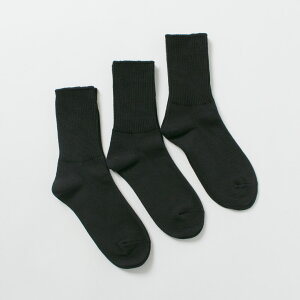 ROTOTO�i���g�g�j R1427 �I�[�K�j�b�N �f�C���[3�p�b�N ���u�N���[�\�b�N�X / �C�� �����Y ���f�B�[�X 3�� ���{�� ORGANIC DAILY 3PACK RIBBED CREW SOCKS