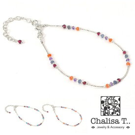 CHALISA T..（チャリッサ・ティー） ナチュラルストーン カレンシルバー タイニービーズ アンクレット / レディース