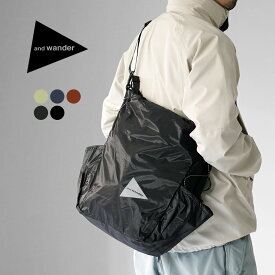 【20％OFFクーポン対象】AND WANDER（アンドワンダー） シル トート バッグ / ショルダーバッグ 斜め掛け 撥水 軽量 パッカブル カバン メンズ レディース ユニセックス アウトドア 旅行 sil tote bag
