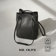 MR.OLIVE（ミスターオリーブ） 2way スモール シリンダー バッグ インパーマレザー / メンズ バッグ 撥水…