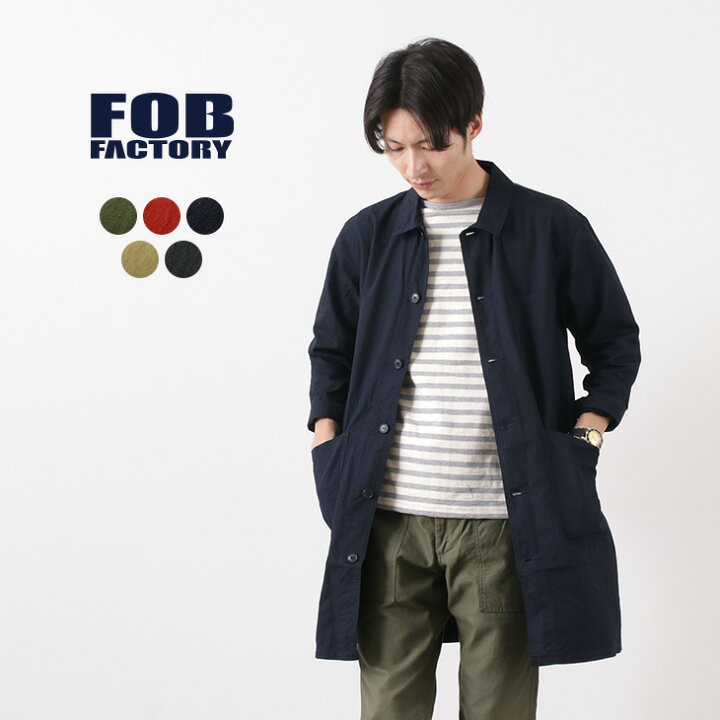 楽天市場 Fob Factory Fobファクトリー F2395 フレンチ シャツコート スプリングコート メンズ 日本製 French Shirt Coat Rnd Lio2 ｒｏｃｏｃｏ Attractive Clothing