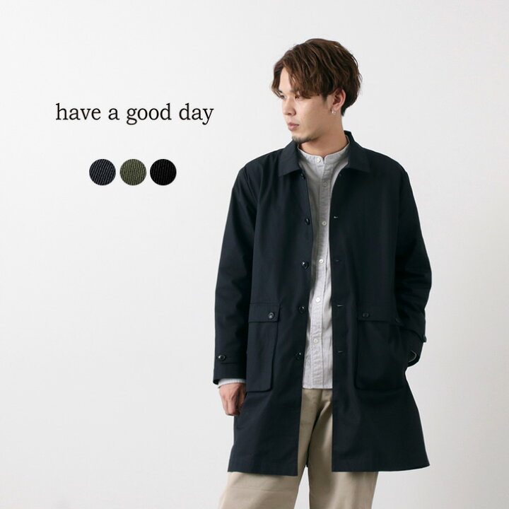 楽天市場 10 Offクーポン対象 Have A Good Day ハブアグッドデイ コットンコート メンズ ステンカラーコート Aライン 無地 日本製 ｒｏｃｏｃｏ Attractive Clothing