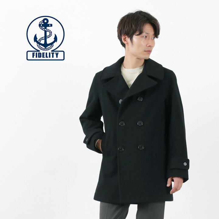 楽天市場 限定クーポン対象 Fidelity フィデリティ 23oz メルトン ピーコート メンズ アウター Pコート ロングコート ウール 毛 アメリカ製 Men 17 S Reg Peacoat Made In Usa ｒｏｃｏｃｏ Attractive Clothing