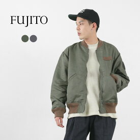 FUJITO（フジト） フライト ジャケット / メンズ ブルゾン ミリタリー ライトアウター ナイロン ヴィンテージ エイジング Flight Jacket