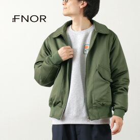 FNOR（エフノア） スライトサテン ペアアウェイ フライトジャケット / メンズ レディース ユニセックス ブルゾン ミリタリー ナイロン 中綿 無地 日本製