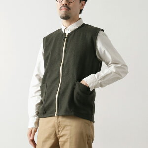RE MADE IN TOKYO JAPANiA[C[ChCgELEWpj E[JV~A J[ N[xXg / Y gbvX { Wool Cashmere Kersey Crew Vest
