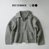 RYE TENDER（ライテンダー） ジェローム ジャケット 両畦編みフルジップブルゾン / カーディガン メンズ …
