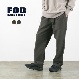 FOB FACTORY（FOBファクトリー） F0515 フレンチ バスク パンツ / ウエストゴム 総ゴム メンズ ワイド イージー 綿麻 二十織 モールスキン ユーロヴィンテージ エフオービー ロココ 日本製 FRENCH BASK PANTS