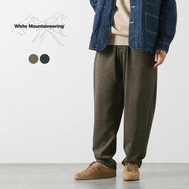 【10％OFFクーポン対象】WHITE MOUNTAINEERING（ホワイトマウンテニアリング） グレンチェック サルエルパンツ / メンズ ボトムス イージーパンツ テーパード ワイド ウエストゴム GLENCHECK SAROUEL PANTS