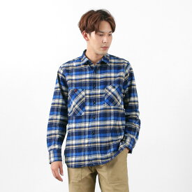 【30％OFF】FOB FACTORY（FOBファクトリー） F3481 ヘビー ネル ワークシャツ メンズ 長袖 チェック柄 ヴィンテージ 厚手 肉厚 綿100 フランネル コットンフランネル 日本製 HEAVY NEL WORK SHIRT【セール】