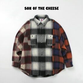【スーパーSALE限定クーポン対象】SON OF THE CHEESE（サノバチーズ） クレイジーチェック シャツ / トップス フランネル フラノ ウール メンズ Crazy Check Shirt