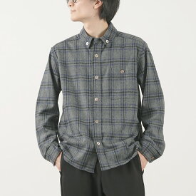 RE MADE IN TOKYO JAPAN（アールイー） クラフトウール チェック CPO ボタンダウンシャツ / メンズ トップス 長袖 日本製 Craft Wool Check CPO BD Shirt