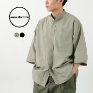 BURLAP OUTFITTER（バーラップアウトフィッター） 7分袖 バンドカラー シャツ / メンズ ナイロン 速乾 UV…