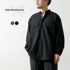 【30％OFF】WHITE MOUNTAINEERING（ホワイトマウンテニアリング） ストレッチ バンドカラーシャツ / メンズ 長袖 カジュアル STRETCH BAND COLLAR SHIRT【セール】