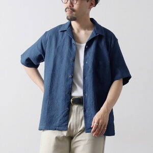 �y10��OFF�N�[�|���ΏہzFOB FACTORY�iFOB�t�@�N�g���[�j F3508 �C���f�B�S �K�[�[ �z���f�B �V���c / �����Y ���� �I�[�v���J���[ �V���c ID GAUZE HOLIDAY SHIRT