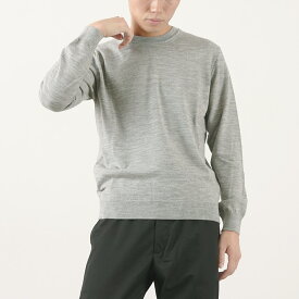 MOONCASTLE（ムーンキャッスル） エクストラファインメリノウール クルーネック / メンズ トップス ニット 長袖 日本製 WOOL CREW NECK