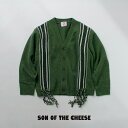 【50％OFF】SON OF THE CHEESE（サノバチーズ） フリンジニット カーディガン / トップス カーディガン ウール メンズ FRINGE KNIT CARDIGAN【セール】