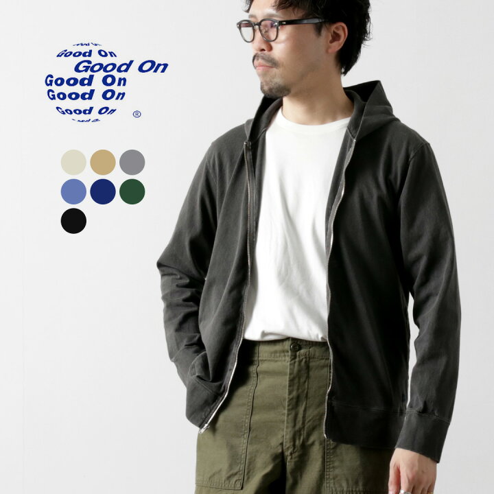 楽天市場】GOOD ON（グッドオン） ジップTEEパーカー ピグメントダイ 