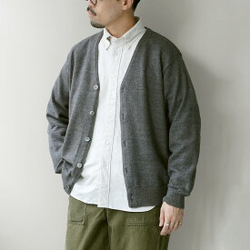 【10％OFFクーポン対象】YONETOMI NEW BASIC（ヨネトミニューベーシック） アメリカン ウール＆コットン ニットカーディガン / メンズ 長袖 羽織り Vネック 日本製 AMERICAN WOOL＆ COTTON KNIT C/D