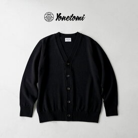 【10％OFFクーポン対象】YONETOMI NEW BASIC（ヨネトミニューベーシック） リジッド カシミア ガーメントダイ ニット カーディガン / メンズ 長袖 羽織り Vネック 日本製 RIGID CASHMERE GARMENT DYED SWEATER C/D