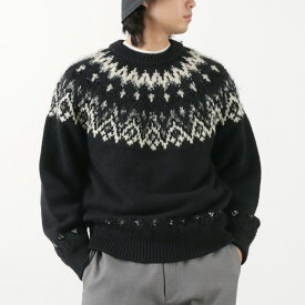 COOHEM（コーヘン） ノルディックニット プルオーバー / メンズ 刺繍 柄 日本製 ゆったり 暖かい 米冨 Nordic Knit PO