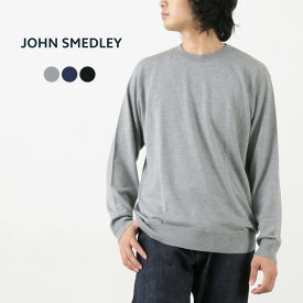 JOHN SMEDLEY（ジョンスメドレー） メリノウール 24ゲージ クルーネック ニット / 24G Sweater スウェーターシリーズ セーター ハイゲージ トップス 長袖 無地 メンズ