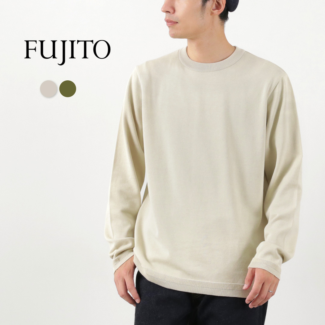 楽天市場】FUJITO（フジト） ロングスリーブ ニットTシャツ / メンズ