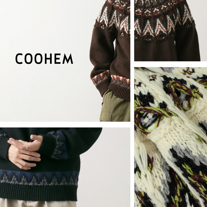 楽天市場】COOHEM（コーヘン） 交編 ノルディック ニットプルオーバー 
