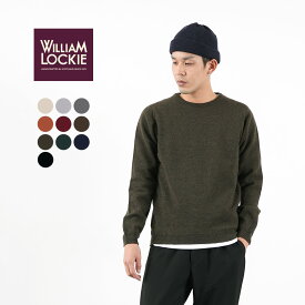 WILLIAM LOCKIE（ウイリアムロッキー） ラムズウール クルーネック ニット メンズ トップス セーター 長袖 ビジネス LAMBSWOOL CREW KNIT