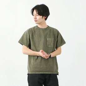 【スーパーSALE限定クーポン対象】GOOD ON（グッドオン） ラグランヘビー ポケット Tシャツ ショートスリーブ メンズ レディース 半袖 無地 ピグメントダイ 9オンス アメリカ製生地 日本製 GOST1101 / S/S HVY RAGLAN POCKET TEE