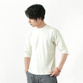 BARNS（バーンズ） カラー別注 ヘビースパンフライス 6.5分袖Tシャツ / 厚手 / ストレッチ / メンズ / 日本製 / BR-8315